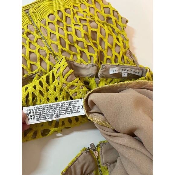 REVOLVE x ENDLESS ROSE Guipure Lace 2 Piece Crop Top and Skirt - Picture 4 of 11